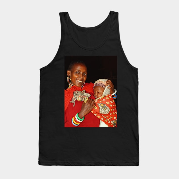 Proud. Mother & Child, Maasai (or Masai) East Africa Tank Top by Carole-Anne